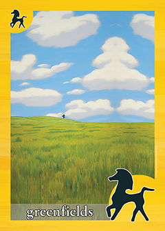 greenfields yellow horse