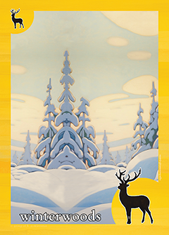 winterwoods yellow deer